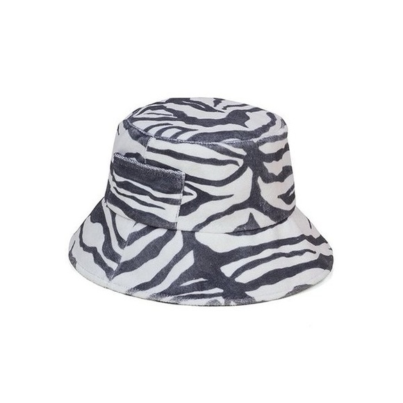 Lack of Color Zebra Wave Bucket Hat - Picture 3 of 6